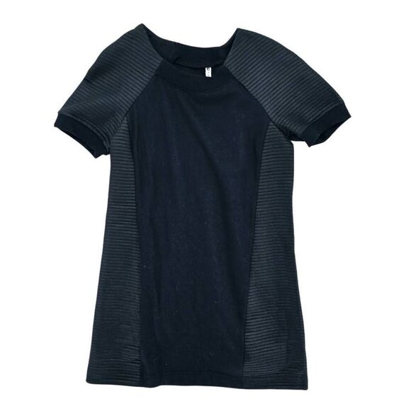 Fabletics Brenna Coated Black Athletic Dress M New - Picture 1 of 6